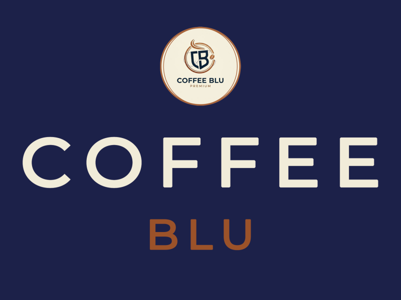 coffee blu branding poster